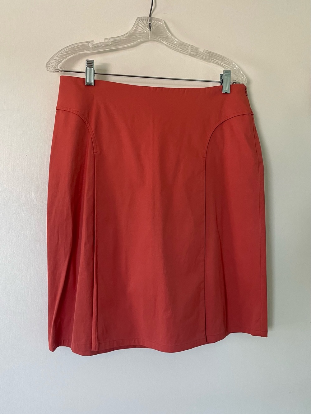 Max Studio Coral Red A-Line Skirt